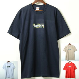 【並行輸入品】Supreme Box Logo Tee メンズ ティシャツ 半袖 ホワイト グレー カーキ ネイビー レッド S M L XXL 全7色