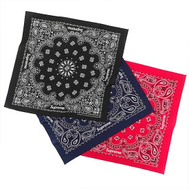 【並行輸入品】Supreme Hav-A-Hank Bandanas (Pack of 3) シュプリーム ハバンク バンダナ ブラック ネイビー レッド