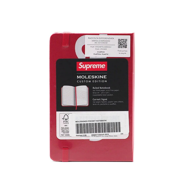 楽天市場】【並行輸入品】Supreme Moleskine Pocket Notebook 