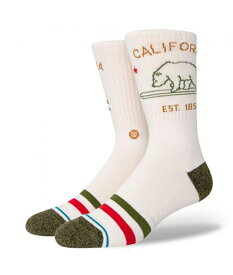 STANCE CALIFORNIA REPUBLIC 2 Socks スタンス CALIFORNIA REPUBLIC 2 ソックス メンズ ホワイト 靴下 ストリート スケーター スケート バスケット californiarepublic2