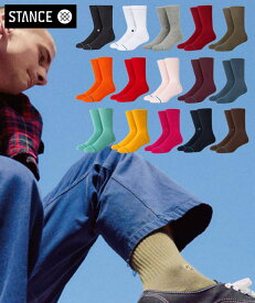 【15カラー】STANCE スタンス Socks ソックス ICON メンズ レディース ユニセックス 靴下 ストリート スケーター スケート バスケット icon ワンポイント 無地 プレゼント