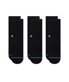 STANCE KIDS スタンス Socks ソックス ICON ST KIDS 3 PACK アイコン 靴下 ストリート スケーター スケート キッズ 子供 男の子 女の子 ブラック 3枚セット プレゼント iconstkids3pack-blk ワンポイント