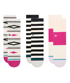 STANCE Socks SERAPE 3 PACK KIDS スタンス セラーぺ 3 パック ソックス ピンク マルチ ボーダー 3足セット 靴下 ストリート スケーター スケート キッズ ジュニア 子供 男の子 女の子 プレゼント serape3pack