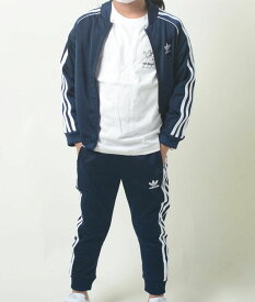 【100-120】ADIDAS アディダス ジャージ上下セット キッズ kids 子供服 ネイビーxホワイトライン 男の子 女の子