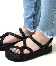 BOHONOMAD MYKONOS WOMEN PLATFORM ROPE SANNDAL ボホノマド ミコノス ウーマン プラットホーム ロープ サンダル レディース ブラック 黒 boho0040