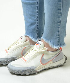 NIKE WAFFLE RACER CRATER ナイキ ワッフル レーサー クレーター アイボリーxシルバーxオレンジ 薄黄色 レディース スニーカー ct1983-105