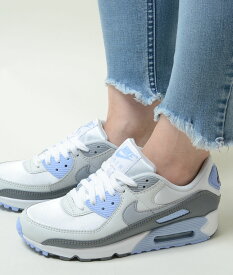 NIKE W AIR MAX 90 ナイキ ウィメンズ エア マックス 90 ホワイト グレー ライトブルー マルチ 白 レディース スニーカー fb8570-100