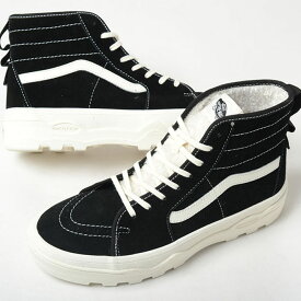 VANS SENTRY SK8-HI ヴァンズ バンズ セントリー SK8 ハイ LX ブラック 黒 スエード ボア 厚底 プラットフォーム メンズ スニーカー vn0a4bvwblkm