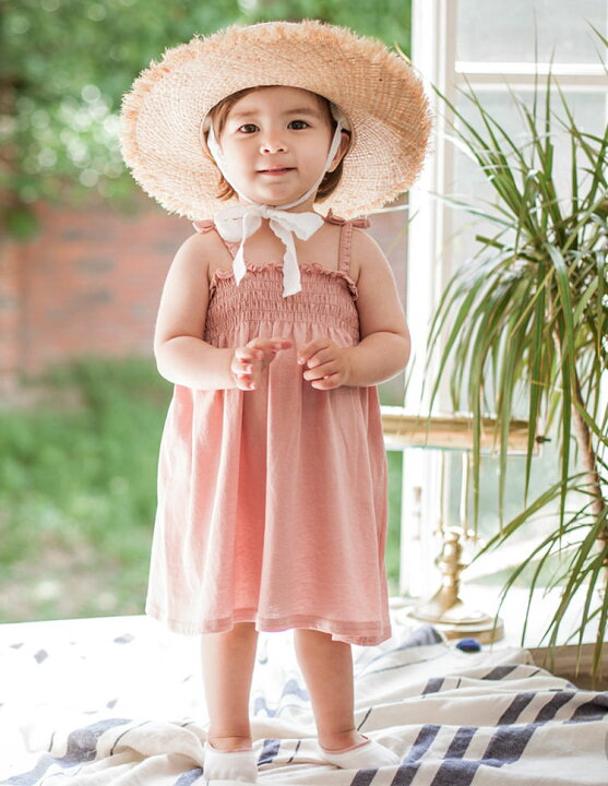 楽天市場 子供服 ベビー服 ワンピース ノースリーブ Happy Prince スモーキー ピンク ベビー Kids キッズ お出かけ 発表会 結婚式 コットン100 1歳 2歳 女の子 シンプル 上品 フォーマル カジュアル ベーシック誕生日 プレゼント Honey ハニー