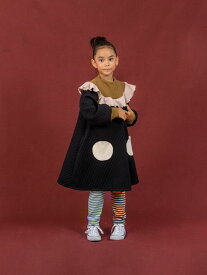 zozio ゾジオ ワンピース Wat noel onepiece キッズ 子供 女の子 秋冬 キルティング ブラック カーキ 80cm 90cm 100cm 110cm