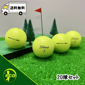 ロストボール タイトリスト PRO V1 2025年 イエロー 20個 Bランク ゴルフボール 中古 エコボール ゴルフ ロスト セット 大量 色付き カラー 20球 Titleist 送料無料