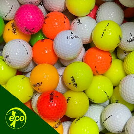 ロストボール ホンマ 色々 100個 Bランク ゴルフボール 中古 エコボール ゴルフ ロスト セット 大量 白 色付き カラー 混合 100球 HONMA 送料無料