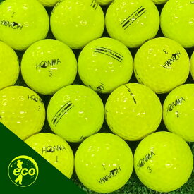 ロストボール ホンマ TW-S イエロー 20個 A+ABランク ゴルフボール 中古 エコボール ゴルフ ロスト セット 大量 色付き カラー 20球 HONMA 送料無料