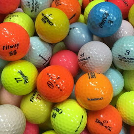 ロストボール ブランド混合 カラーボール 60個 A+ABランク ゴルフボール 中古 エコボール ゴルフ ロスト セット 大量 色付き カラー 混合 60球 送料無料