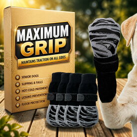 【新発売限定記念価格！】犬 靴下 滑り止め 犬の靴下 犬 足舐め防止 脱げない 舐め防止 屋内 ペット 犬用 ドッグ ソックス 怪我 防止 老犬 シニア 靴下がスルッと脱げにくい 小中大型犬 屋内屋外用 4足セット マジックテープ 付き 傷