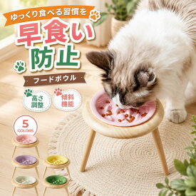 【新発売限定記念価格！】早食い防止 フードボウル 犬 猫 陶器 高さ調整 傾斜 ペット エサ入れ ご飯皿 吐き戻し防止 食べやすい 食洗機対応 電子レンジ対応 小型犬 中型犬 猫用 犬用 おしゃれ PETFUN ペットファン 食器 皿 ペットボウル 餌入れ