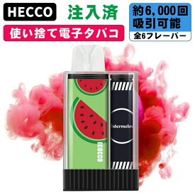 ポケットシーシャ 使い捨て電子タバコ 6,000回吸引可能 リキット注入済 シーシャ フレーバー 持ち運びシーシャ 水蒸気タバコ 禁煙グッズ ニコチンなし vape 爆煙 スイカ1個入れ ecocco