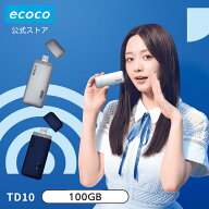 【★4,000円OFFクーポン限定配布中★】【ecoco公式】 スティック Wi-Fi 100GB ギガ 付 USB型 1年間 契約…