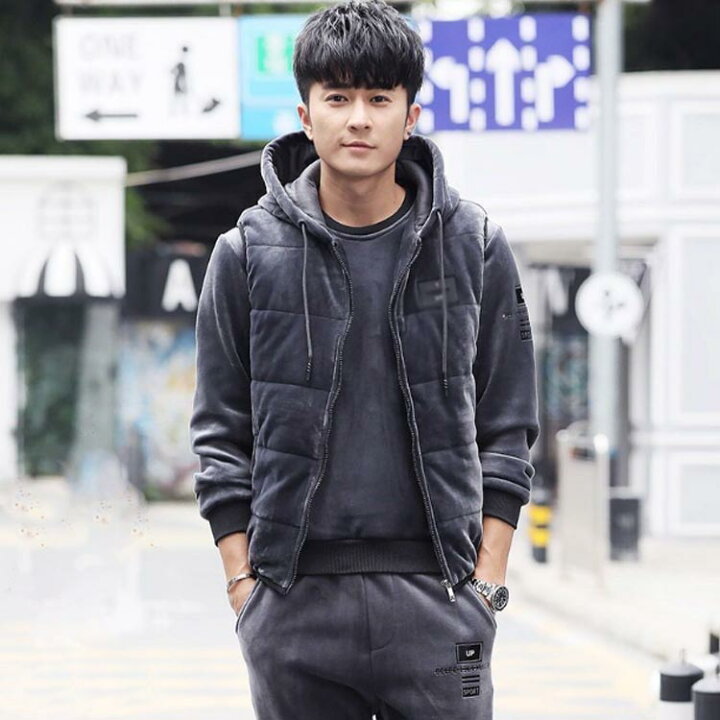 楽天市場】 ベスト セットアップ メンズ 上下セット スウェット ベロア  