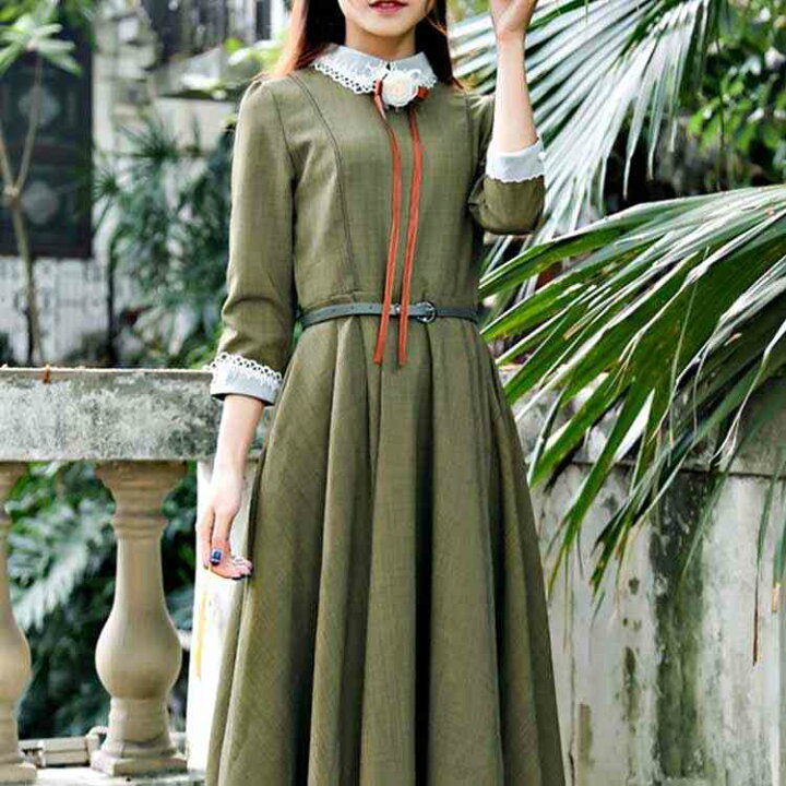 楽天市場】英国のお嬢様のように着ているクラシック一品。ワンピース  