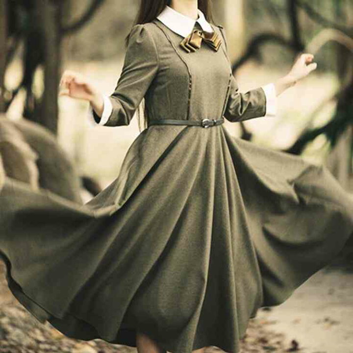 楽天市場】英国のお嬢様のように着ているクラシック一品。ワンピース  