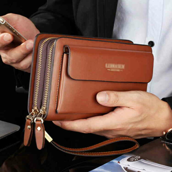 楽天市場 クラッチバッグ セカンドバッグ 長財布 メンズ Pu レザー バッグ 合皮 ロングウォレット 多機能 財布 ウォレット ビジネス 結婚式 パーティー ギフト 男性 誕生日 プレゼント 彼氏 父 エコライフショップ