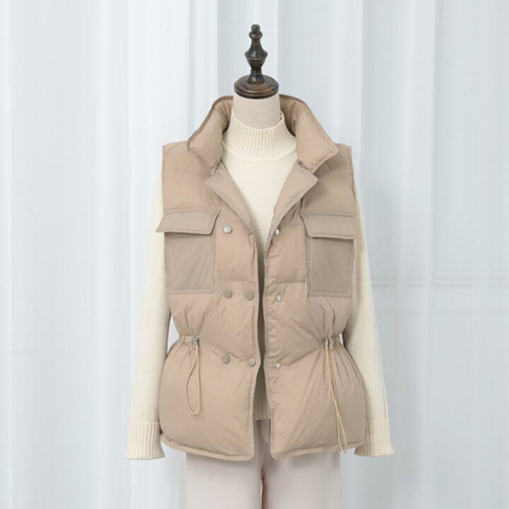 楽天市場 全5色 ダウンベスト ダウンジャケット ライトダウンベスト 袖なし 軽量 ダウン ベスト 立ち襟 ショート丈 立体ポケット 紐内蔵 秋冬 冬物 レディース エコライフショップ 楽天市場 全5色 ダウンベスト ダウンジャケット ライトダウンベスト 袖なし 軽量 ダウン ベスト 立ち襟 ショート丈 立体ポケット 紐内蔵 秋冬 冬物 レディース エコライフショップ