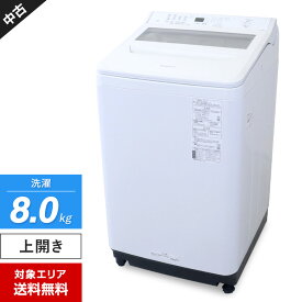 ＼クーポン配布中／ 【中古】 美品 パナソニック 洗濯機 縦型全自動 NA-FA80H9 (8.0kg/ホワイト) 泡洗浄 クリアウィンドウ AIエコナビ (2021年製)○711h10