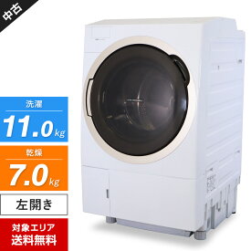 【中古】 東芝 ドラム式洗濯機 ZABOON TW-117X6L 洗濯乾燥機 (洗11.0kg/乾7.0kg) ウルトラファインバブル洗浄 ふんわリッチ乾燥 (左開き/2017年製)○831h11