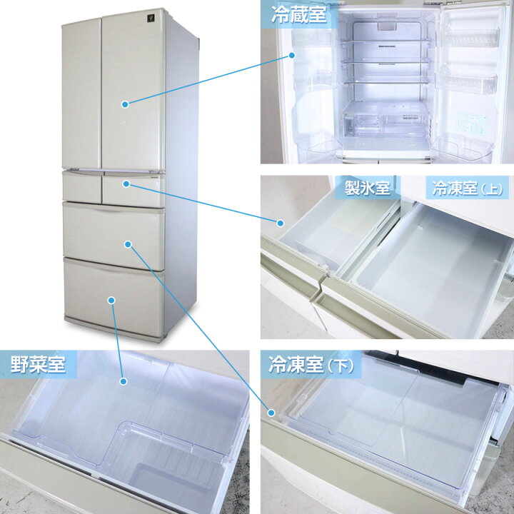 楽天市場】【中古】難あり SHARP 冷蔵庫 6ドア 455L SJ-F461E 