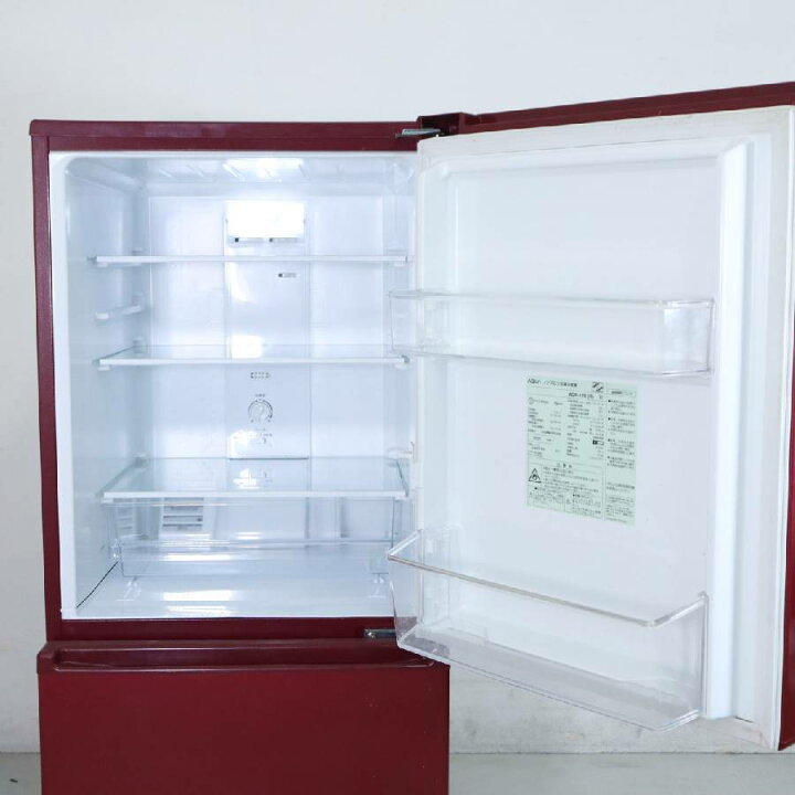 楽天市場】【中古】 AQUA 冷蔵庫 2ドア 168L AQR-17K (右開き/ルージュ 