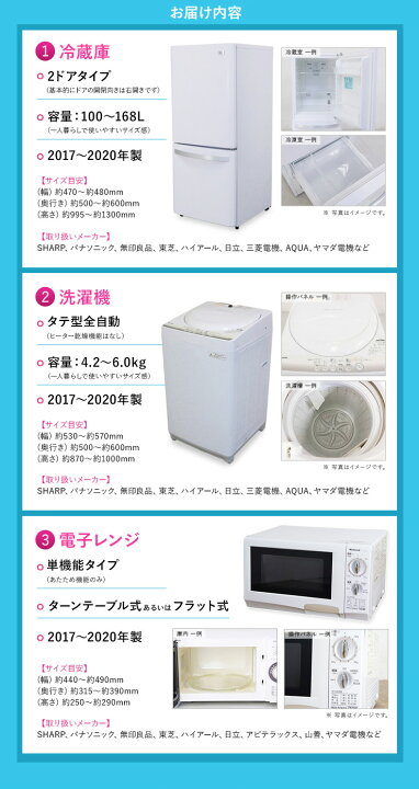 楽天市場】【中古】 家電セット 新生活 一人暮らしセット TV付き 4点 
