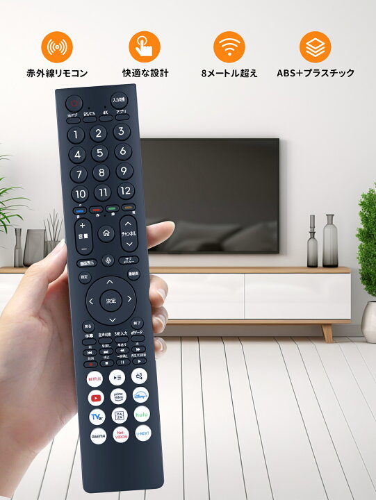 楽天市場】テレビリモコン ERF3B46H T338321 for Hisense ハイセンス 