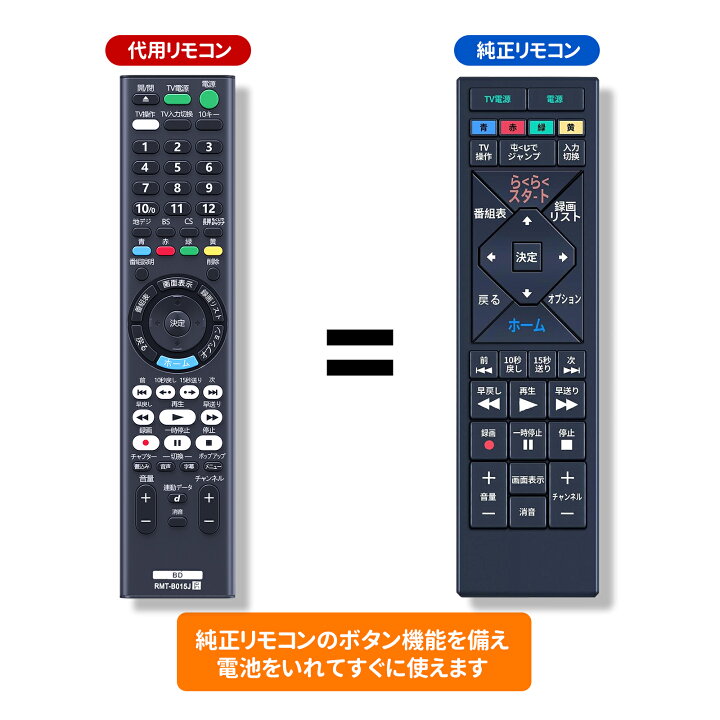 楽天市場】ソニー リモコン RMT-B015J for SONY ブルーレイレコーダー 