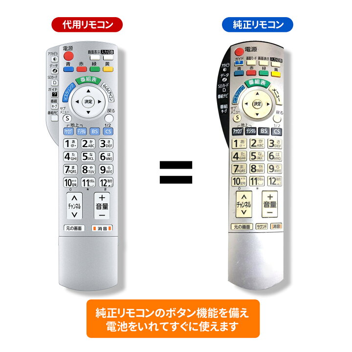 楽天市場】パナソニック テレビリモコン 交換用 N2QAYB000201 for 