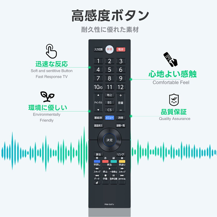 楽天市場】テレビリモコン FRM-104TV for FUNAI フナイリモコン 24-40V 