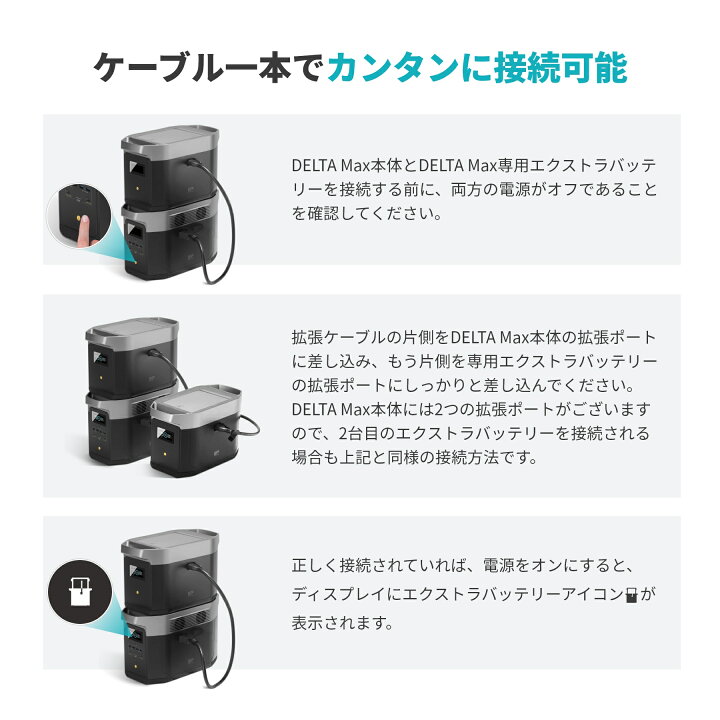 楽天市場】【売り切れ】EcoFlow DELTA Max専用エクストラ 