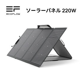 EcoFlow 220W ソーラーパネル 22％-23％高変換効率 充電 バッテリー (21.8V 13A) 折り畳み 急速充電 ソーラー充電器 IP68 防水 防塵 太陽光発電 超薄型 軽量 MC4出力 ポータブル電源 蓄電池 ソーラーチャージャー エコフロー
