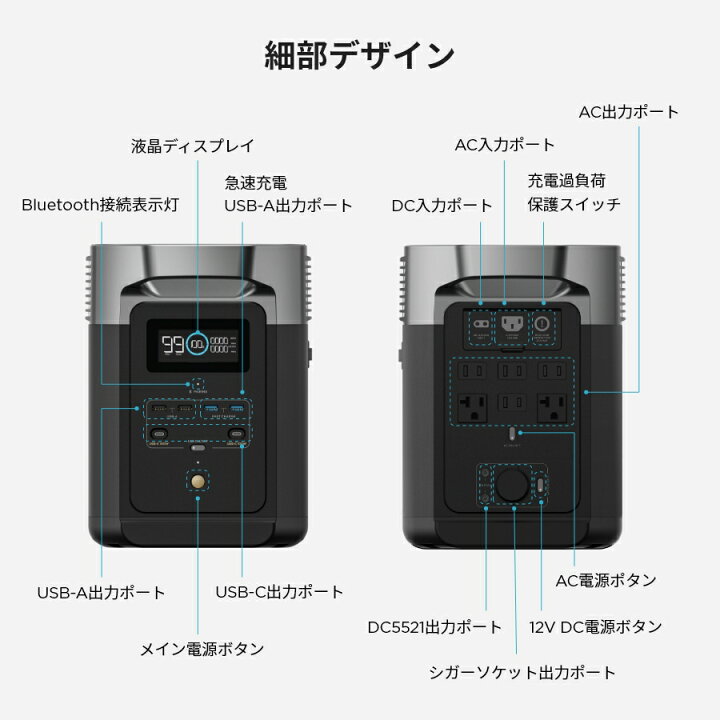 楽天市場】ポータブル電源 リン酸鉄 長寿命 1.2hフル充電 大容量 DELTA 