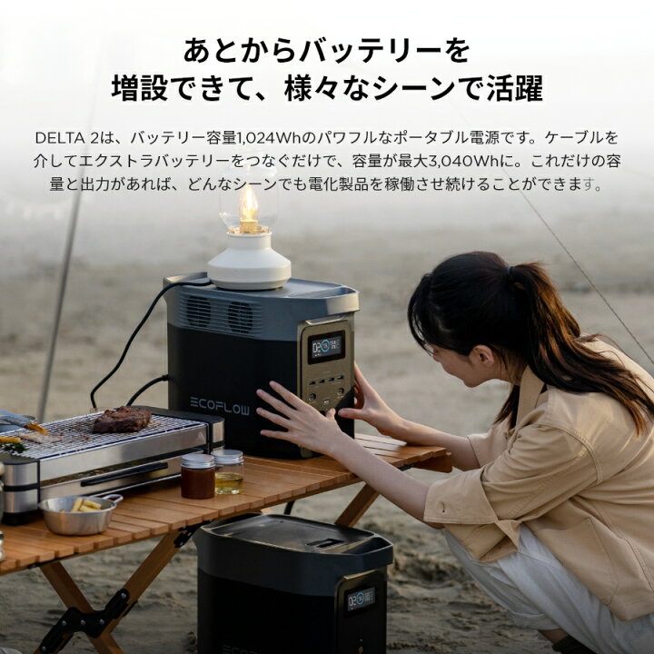 楽天市場】EcoFlow ポータブル電源 リン酸鉄 長寿命 1.3hフル充電 大  