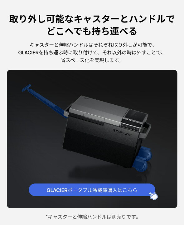 楽天市場】EcoFlow GLACIER ポータブル冷蔵庫 専用アクセサリー 
