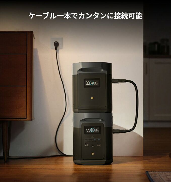 楽天市場】EcoFlow DELTA 2 Max 専用エクストラバッテリー 2048Wh 