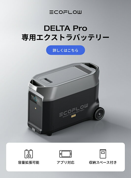 楽天市場】【売り切れ】EcoFlow ポータブル電源セット DELTA Pro 