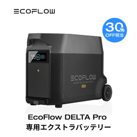 【クーポン併用で228,000円!3/29から】EcoFlow DELTA Pro専用エクストラバッテリー 3600Wh 大容量 ポータブル電源 アプリ対応 急速充電 非常用電源 車中泊 防災グッズ 停電対策 発電機 家庭用蓄電池 バッテリー 拡張バッテリー キャンプ エコフロー