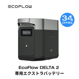 【開店3周年お祝い!クーポン併用で72,000円!4/25まで】EcoFlow DELTA 2専用エクストラバッテリー1024Wh ポータブル電源 アプリ対応 急速充電 純正弦波 非常用電源 車中泊 防災 停電 発電機 家庭用蓄電池 バッテリー キャンプ 拡張バッテリー デルタ2 エコフロー