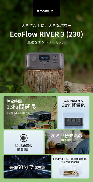 楽天市場】【クーポン利用で20,085円 6/1から】EcoFlow ポータブル電源  