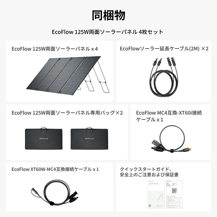 楽天市場】【クーポン利用で21,808円 4/14 00:00〜】EcoFlow 125W 両面 