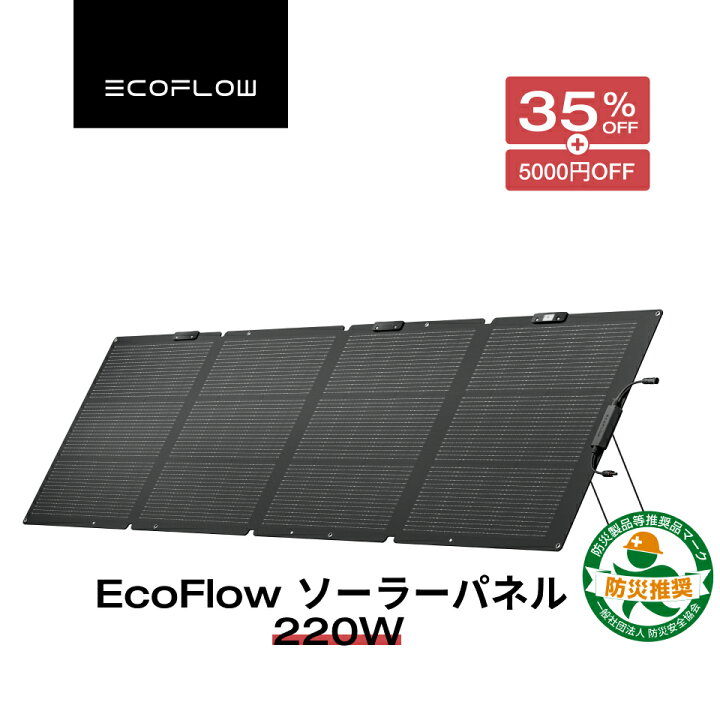 EcoFlow 220wソーラーパネルGen2片面 太陽光発電システム 問い掛け