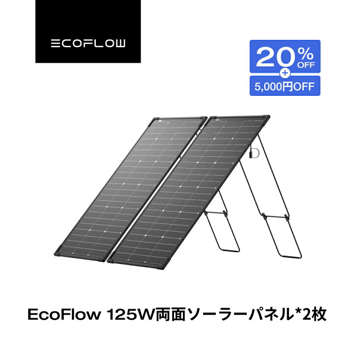 楽天市場】【クーポン利用で21,808円 4/14 00:00〜】EcoFlow 125W 両面 