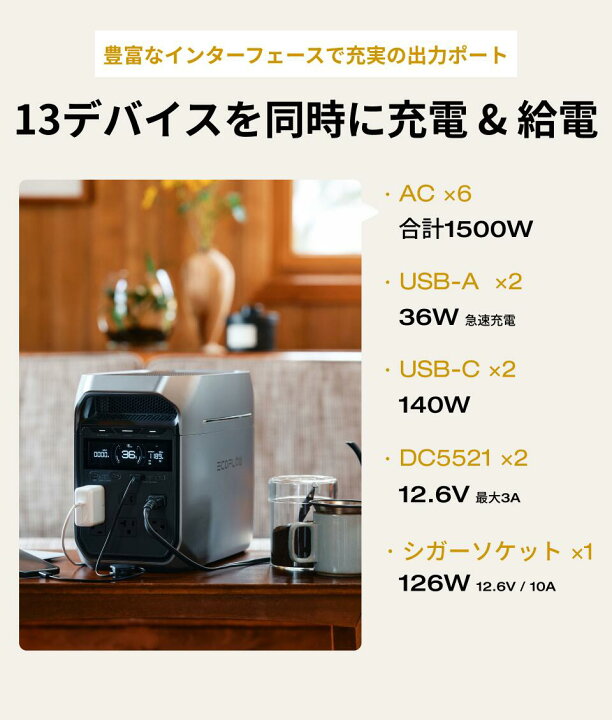 楽天市場】【クーポン利用で104,720円】56分フル充電 EcoFlow 